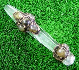 MINI LABRADORITE - QUARTZ WAND-3