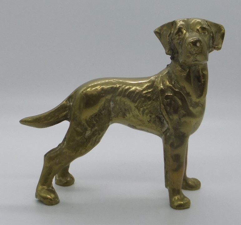 Brass Labrador / Retriever Figurine 
