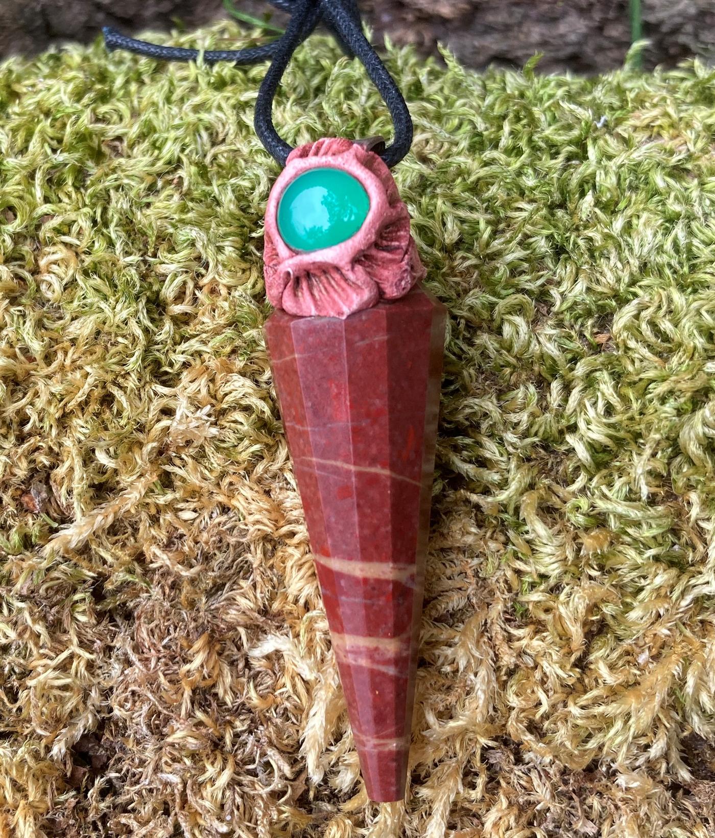 Red Jasper - Faceted Pendulum