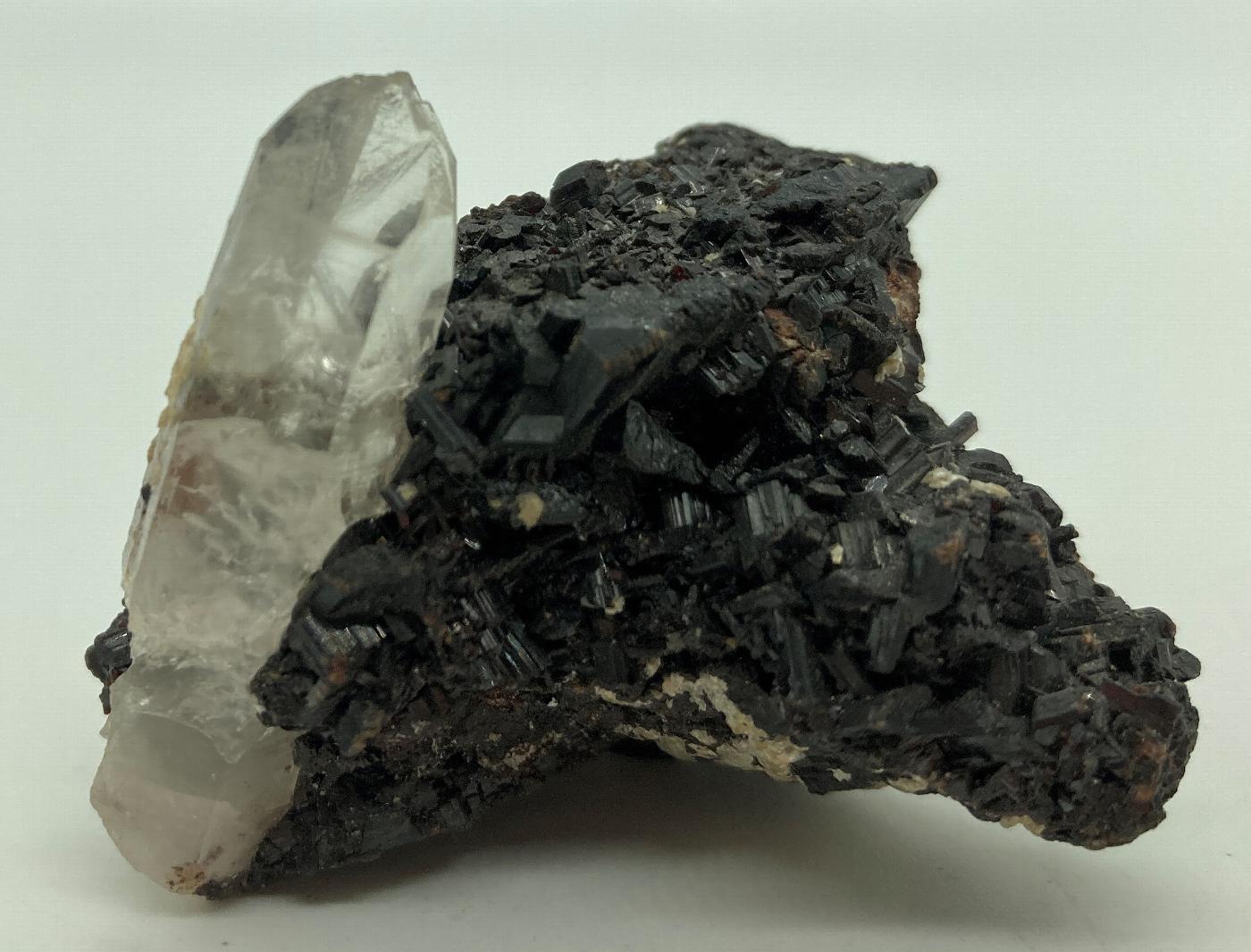 Hubnerite and Lemurian Quartz Crystal Specimen