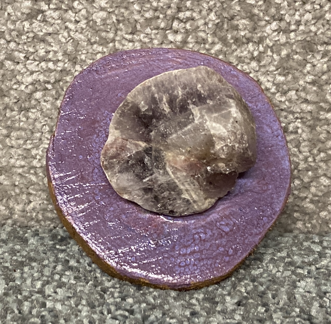 Chevron Amethyst Crystal Incense Holder 