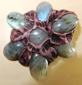 Labradorite Flower Pendant -6